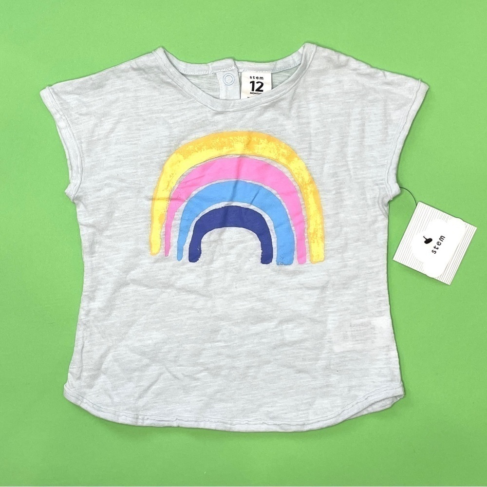Stem Gray Rainbow Short Sleeve T-Shirt